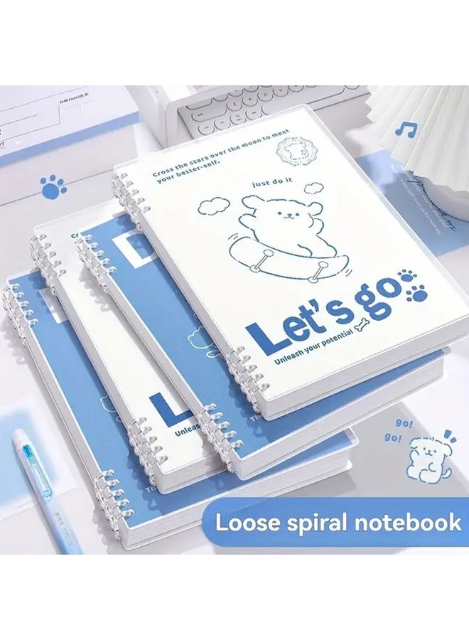 B5 دفتر رسوم متحركة للجراء مجموعة من 2 كتاب 60 ورقة 120 صفحة ورق سميك - Image 1